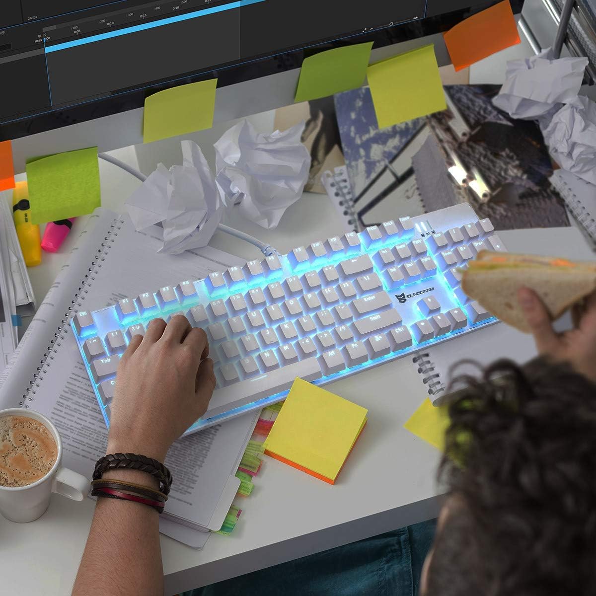 Mechanical Esports Keyboard Backlit (White)