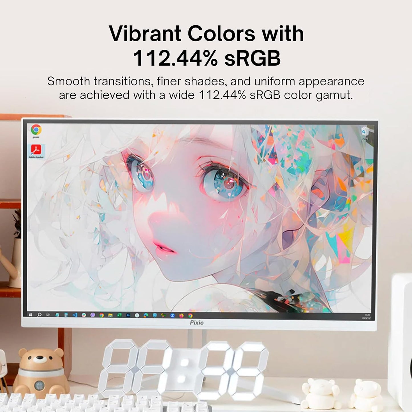 Pixio PX278 Wave 24in 200HZ 1ms IPS (White)