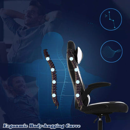 Adjustable High Back Racing Esports Chair (White)