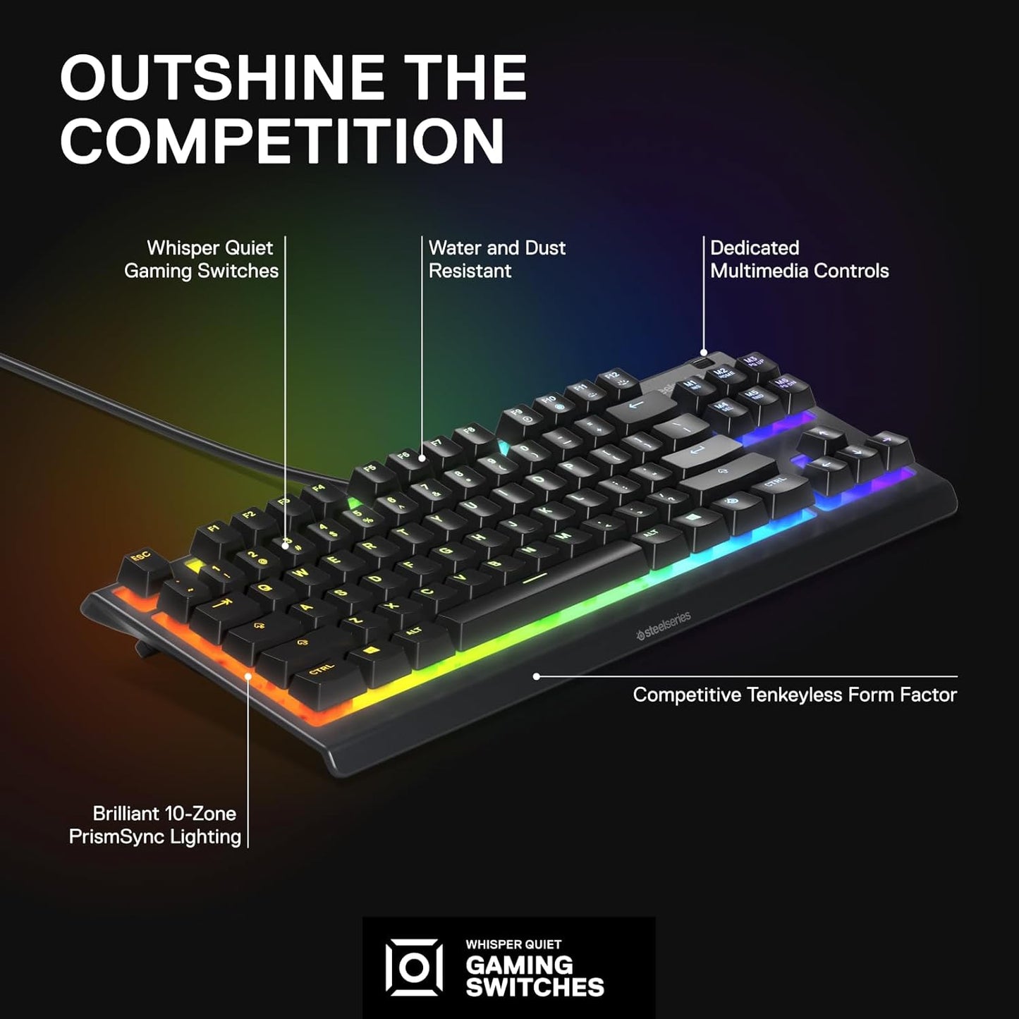 SteelSeries Apex 3 RBG Esports Keyboard