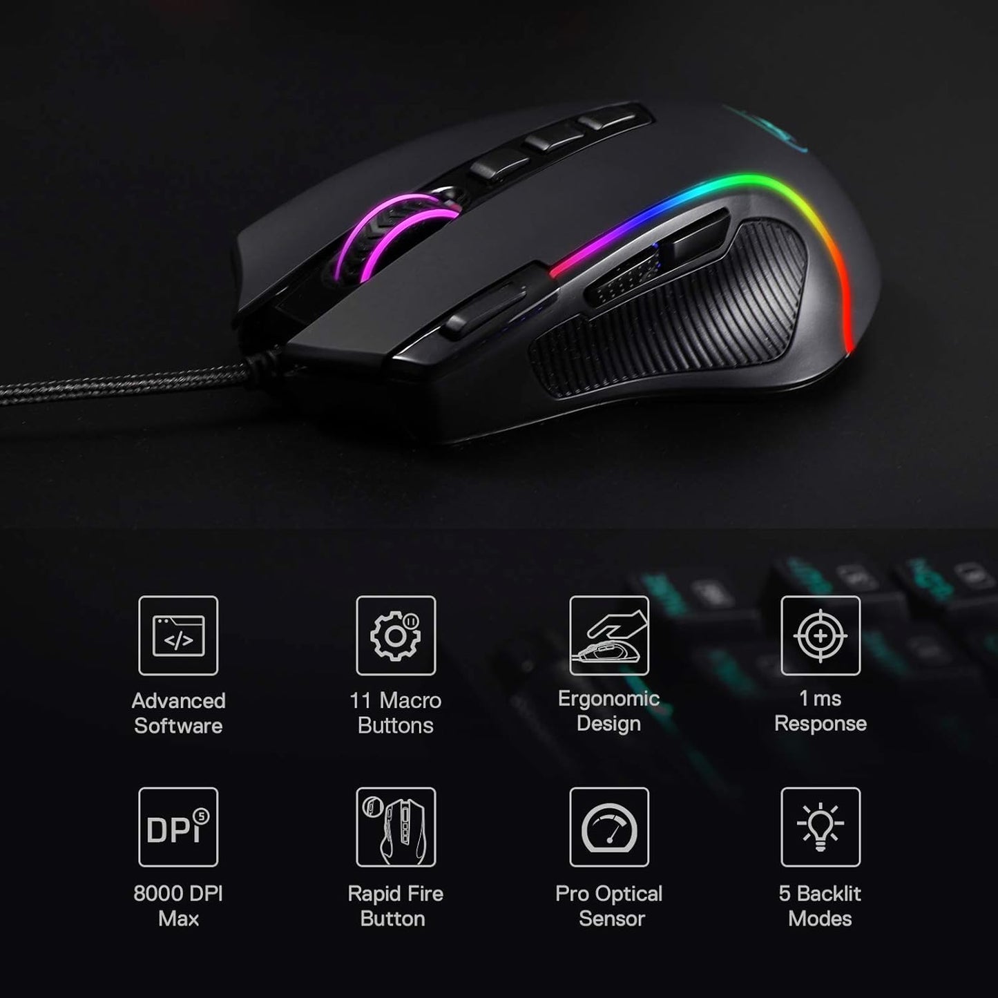 Redragon M612 Predator RGB Esports Mouse